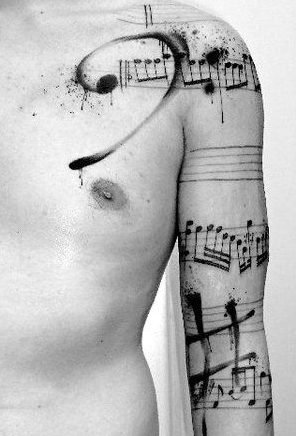 Amazon.com : Music Staff Treble and Bass Clef Temporary Tattoo Water  Resistant Fake Body Art Set Collection - White (One Sheet) : Beauty &  Personal Care